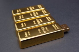 These flash drives are made of gold